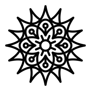 Çiçek mandala vektör çizimi 