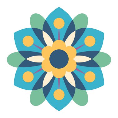 Çiçek mandala vektör çizimi 