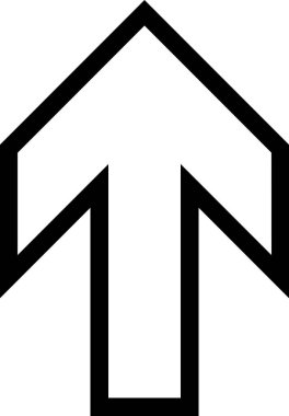 Beyaz arkaplanda izole edilmiş ok yönü, vektör illüstrasyonu