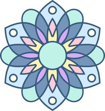 Çiçek mandala vektör çizimi 