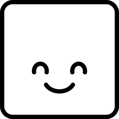 Gülümseme simgesi, minimalist vektör çizimi