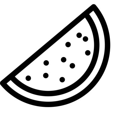 Beyaz arkaplanda izole edilmiş karpuz, vektör illüstrasyonu