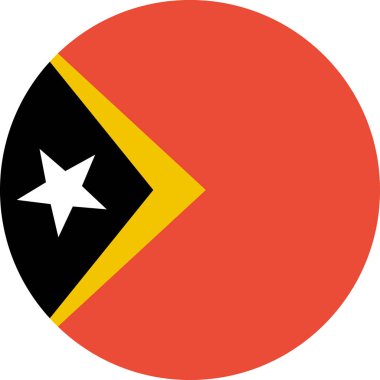 Timor Leste vektör illüstrasyonunun bayrağı