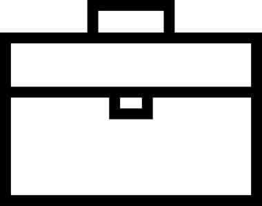 bavul simgesi, minimalist vektör illüstrasyonu