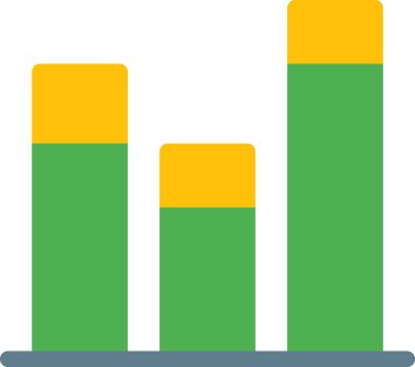 iş grafiği simgesi, analitik konsept, minimalist vektör illüstrasyonu