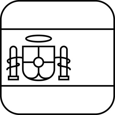 İspanya vektör illüstrasyonunun bayrağı
