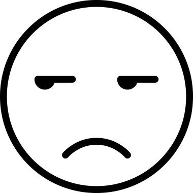 üzgün yüz avatarı, emoticon konsept vektör çizimi