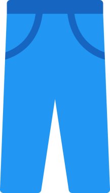 pantolon düz simgesi, vektör illüstrasyonu