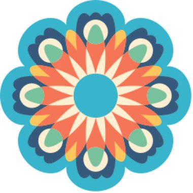 Çiçek mandala vektör çizimi 