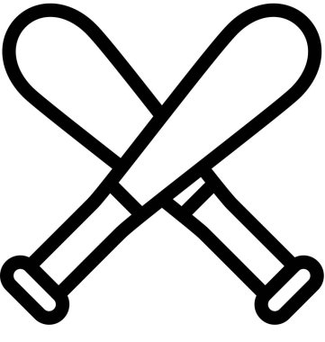 beysbol simgesi, minimalist vektör illüstrasyonu