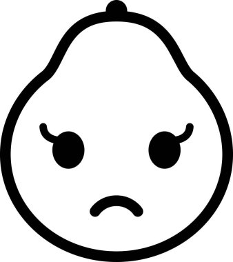 Greyfurt ifadesi yüz ifadesi yüz ifadeleri vektörü, üzgün yüz avatarı