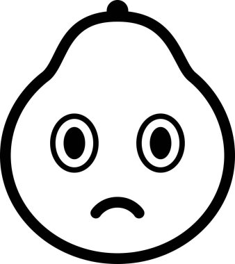 Greyfurt ifadesi yüz ifadesi yüz ifadeleri vektörü, üzgün sürpriz yüz avatarı