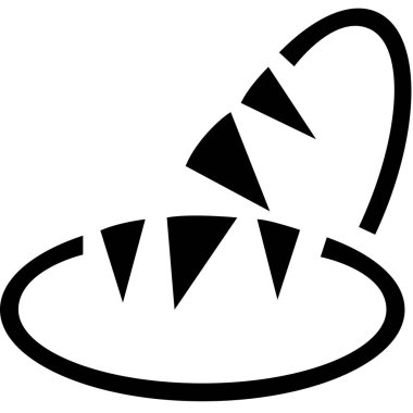 Beyaz arkaplanda izole edilmiş ekmek simgesi, vektör illüstrasyonu