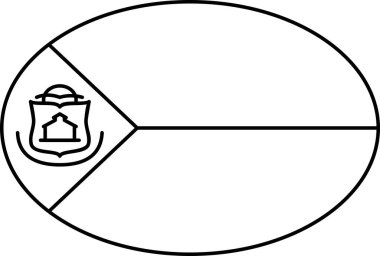 Sint Maarten düz simgesi, vektör, illüstrasyon bayrağı 