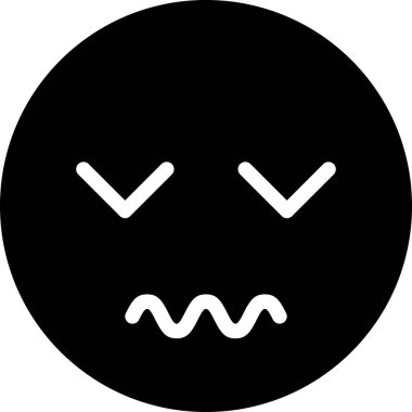 Beyaz arkaplanda izole edilmiş korkmuş yüz, vektör illüstrasyonu