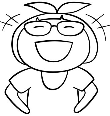 şirin yüz ifadesi simgesi vektör illüstrasyonu