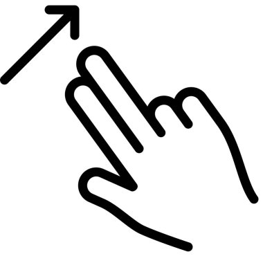 el simgesini kaldır, parmak vektör illüstrasyonuna dokun