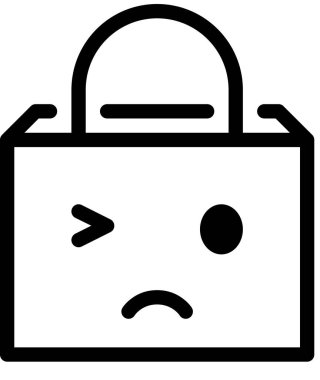 üzgün yüz avatarı, emoticon konsept vektör çizimi