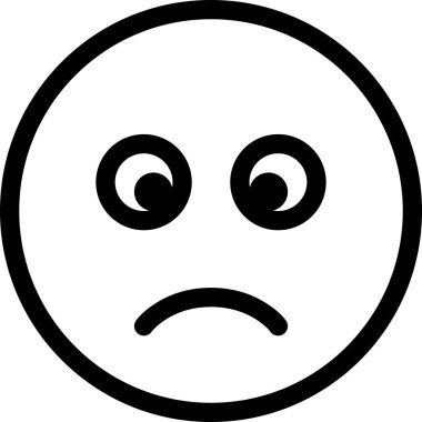 hüzünlü ifade yüz ifadesi vektör illüstrasyonu