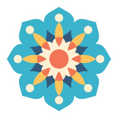 Çiçek mandala vektör çizimi 