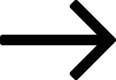 Beyaz arkaplanda izole edilmiş ok yönü, vektör illüstrasyonu