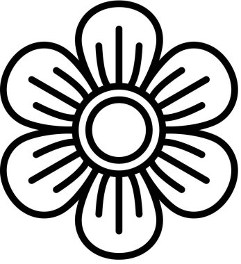 Sardunya kozmosu çiçeği, çiçek süslemesinin vektör çizimi, çiçek çiçeği çiçeği çiçeği sanatı.