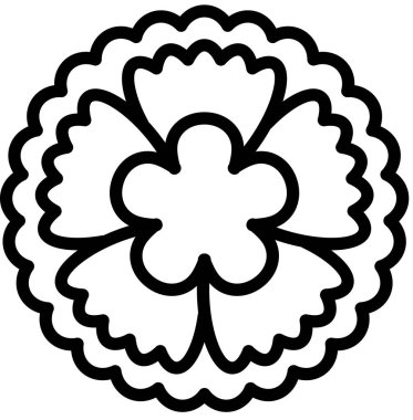 Çiçeğin vektör şablonu