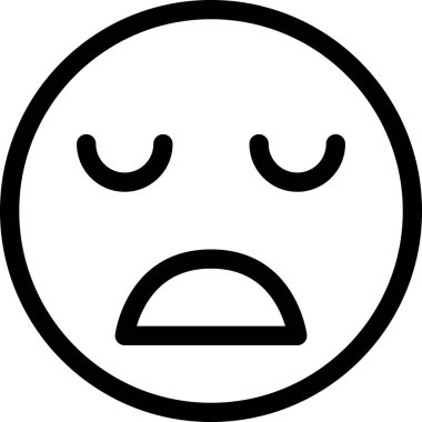 hüzünlü ifade yüz ifadesi vektör illüstrasyonu