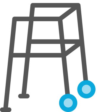 Beyaz arkaplanda yürüyen yardım simgesi izole edildi, vektör illüstrasyonu