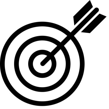 hedef simge, asgari vektör illüstrasyonu