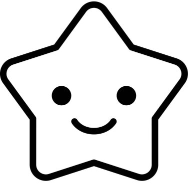 Gülümseme simgesi, minimalist vektör çizimi