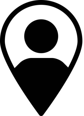 konum belirleyici simgesi, navigasyon konsepti, vektör illüstrasyonu