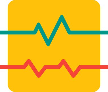 Nabız düzlüğü simgesi, vektör çizimi