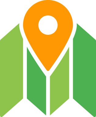 konum belirleyici simgesi, navigasyon konsepti, vektör illüstrasyonu