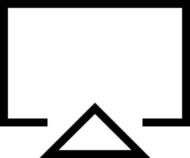 video düz simgesi, vektör, illüstrasyon 