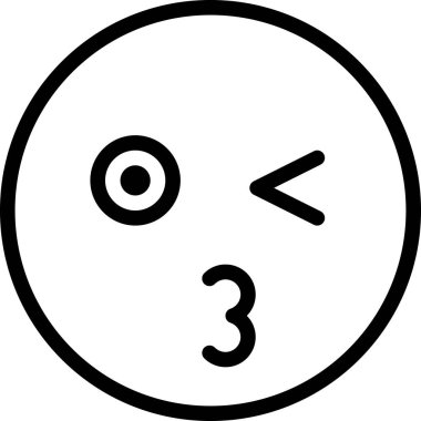 Beyaz arkaplanda ıslık yanıp sönen yüz, vektör illüstrasyonuName