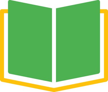 kitap düz simgesi, vektör illüstrasyonu  