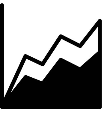 iş grafiği simgesi, analitik konsept, minimalist vektör illüstrasyonu
