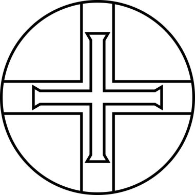 Guernsey düz simgesinin bayrağı, vektör illüstrasyonu 