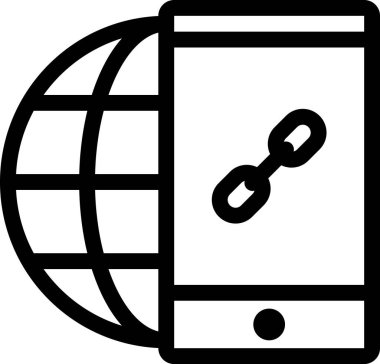 bağlantı simgesi, asgari vektör illüstrasyonu