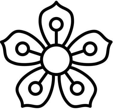 Papatya çiçeği süslemesinin vektör illüstrasyonu, çiçek çiçeği çiçeği sanatı