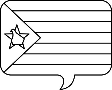 Konuşma baloncuğunda Zimbabwe bayrağı düz simge, vektör, illüstrasyon