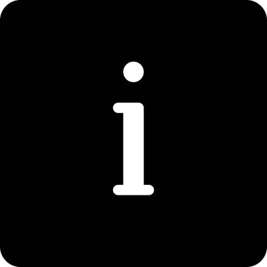 bilgi simgesi, asgari vektör illüstrasyonu