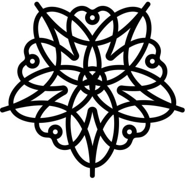 Çiçek mandala vektör çizimi 