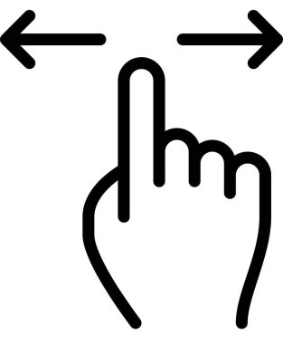 basit vektör illüstrasyonu, el ve parmak dokunuşu