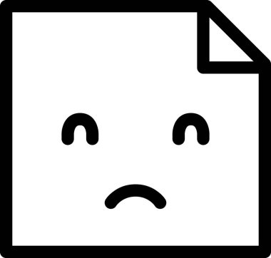 üzgün yüz avatarı, emoticon konsept vektör çizimi