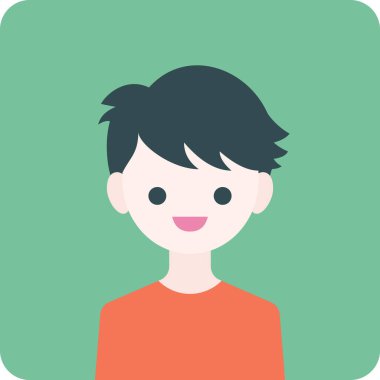 Erkek avatarın vektör illüstrasyonu 