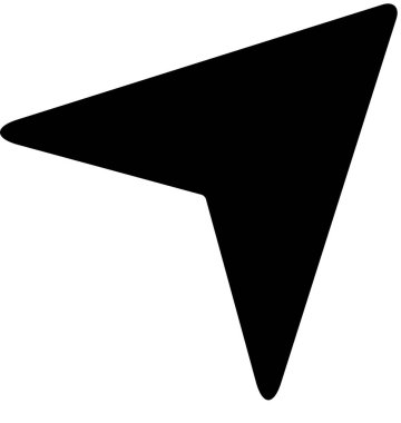 Beyaz arkaplanda izole edilmiş ok yönü, vektör illüstrasyonu