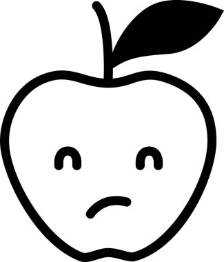 elma ifadesi duygu simgesi vektörü, mucize yüz avatarı