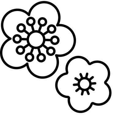 Çiçek yapraklarının vektör illüstrasyonu, çiçek bitkisi sanatı